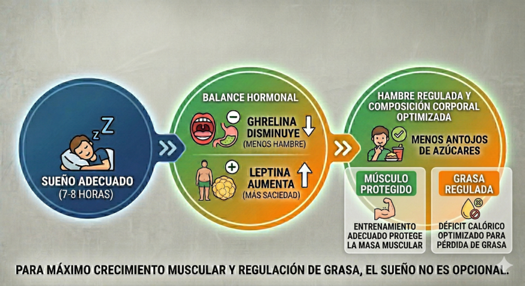 Sueño adecuado y pérdida de grasa | Regulación hormonal