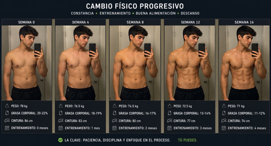 cambio físico progresivo
