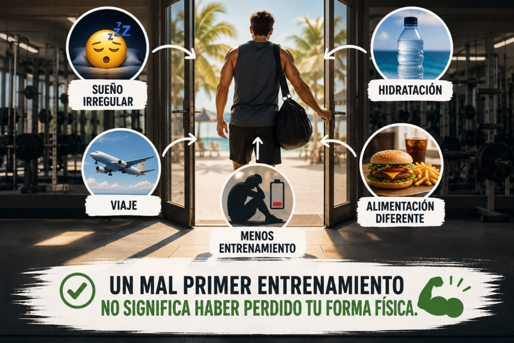 Mal primer entrenamiento después de vacaciones