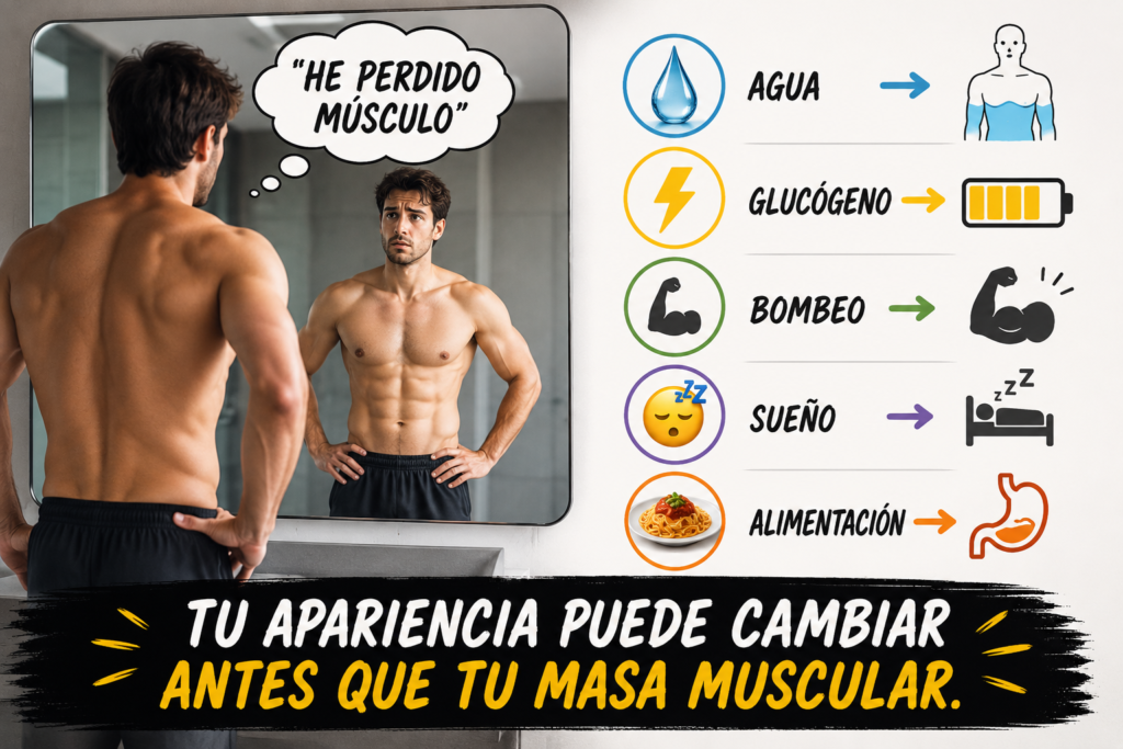 Cambios físicos que parecen pérdida de masa muscular