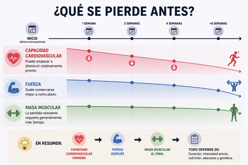 Qué se pierde antes al dejar de entrenar